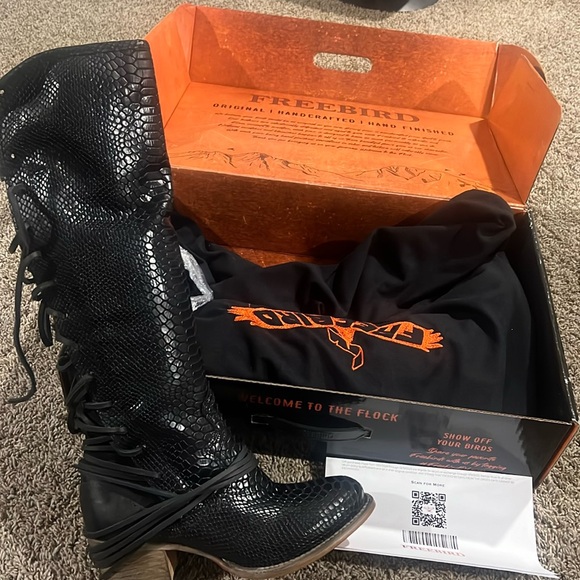 freebird Shoes - Freebird Black Snake Boots